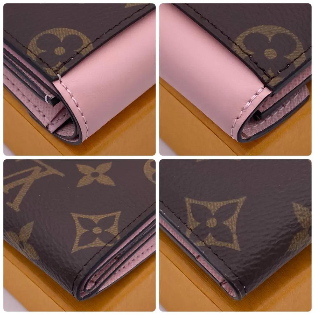 美品 ルイヴィトン モノグラム ポルトフォイユ ゾエ ローズバレリーヌ