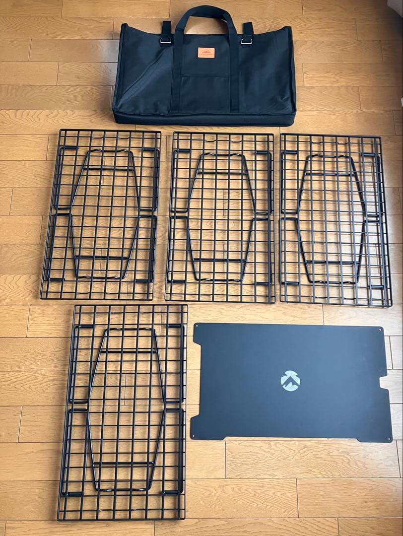 キャンピングムーン フィールドラックT-235 ラック×4、天板×1、ケース×1