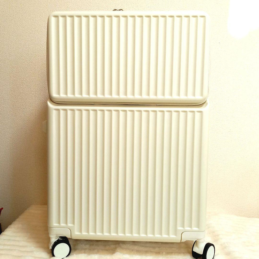 ⭐セール⭐ [lanbao] アルミフレームスーツケース ホワイト, Lサイズ