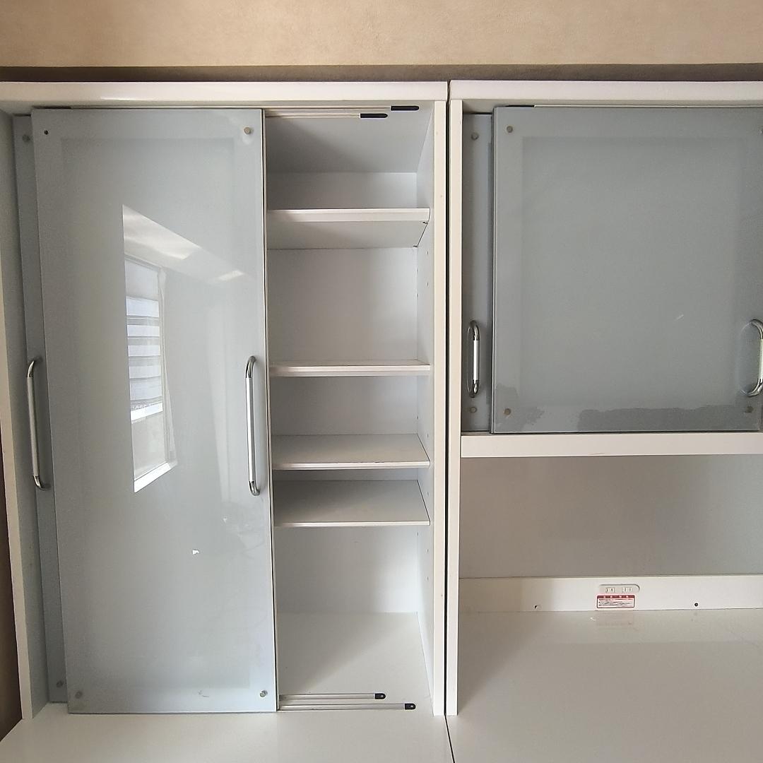 【セット①左】2/20迄 ゴミ箱付食器棚 幅80cm 3つ星 F★★★ 処分価格