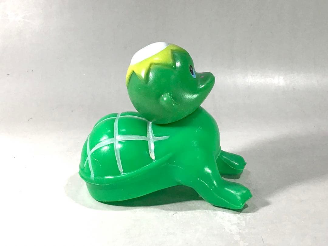 昭和レトロ ハイハイ 河童 赤ちゃん 人形 妖怪 お化け 駄玩具 ソフビ 黄緑