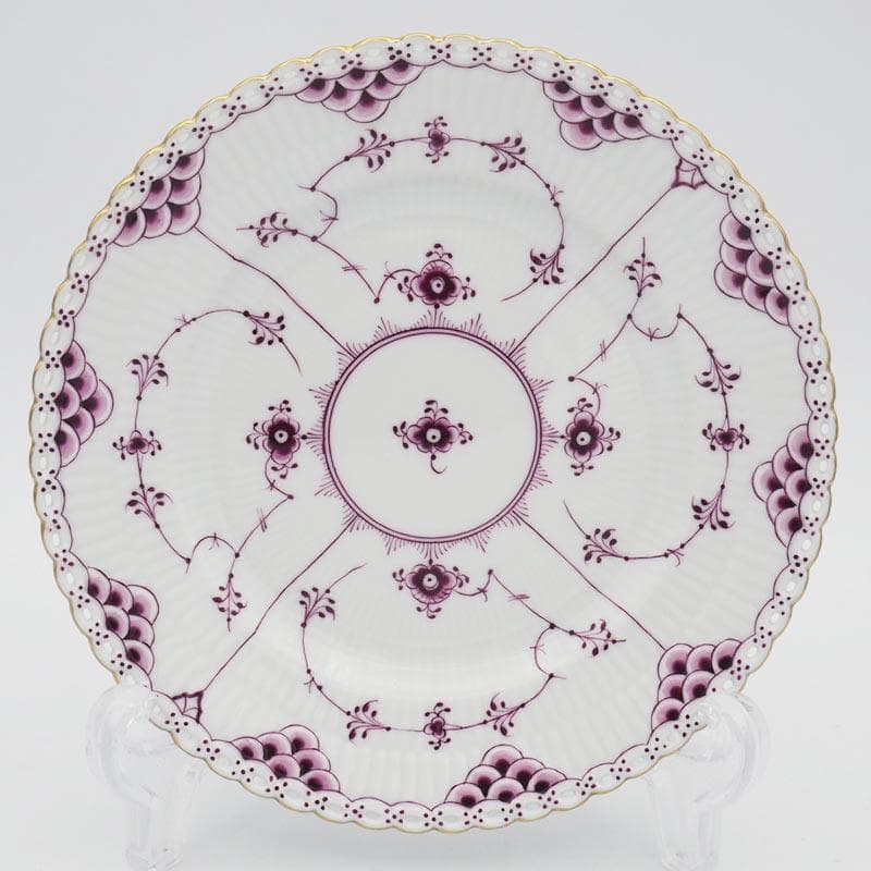 ロイヤルコペンハーゲン バーガンディ フルレース プレート 17.5cm #5