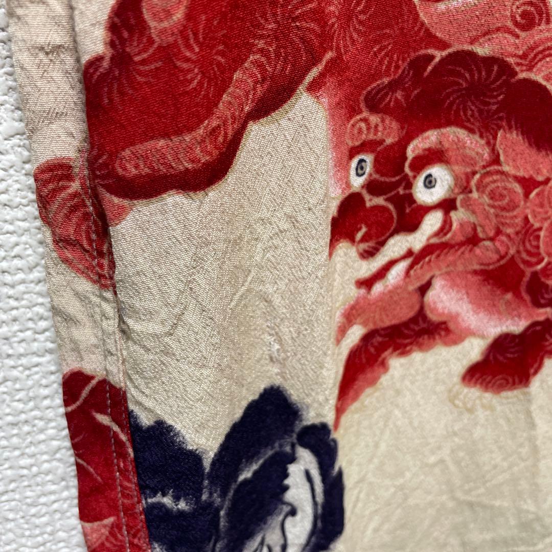 希少　サンサーフ　アロハシャツ　唐獅子牡丹　和柄　レーヨン　東洋　メンズ