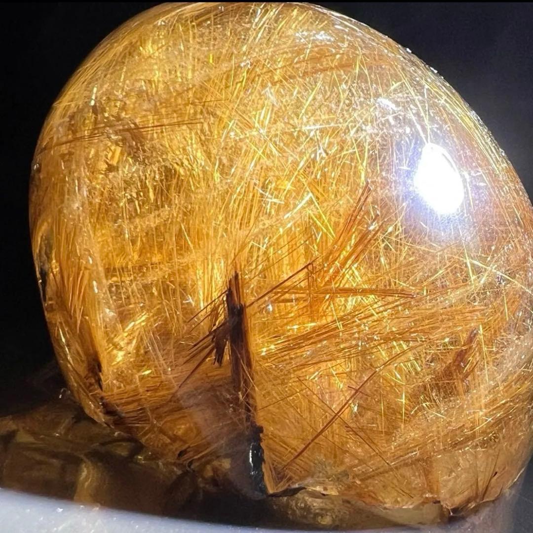 ☆金運アップ❗️☆極上タイチンルチルの密集☆太陽放射 ゴールドルチル 天然石 原石