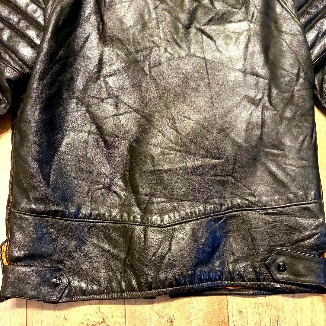 【70’s】Brimaco レザー シングルライダース 42 黒 カナダ製