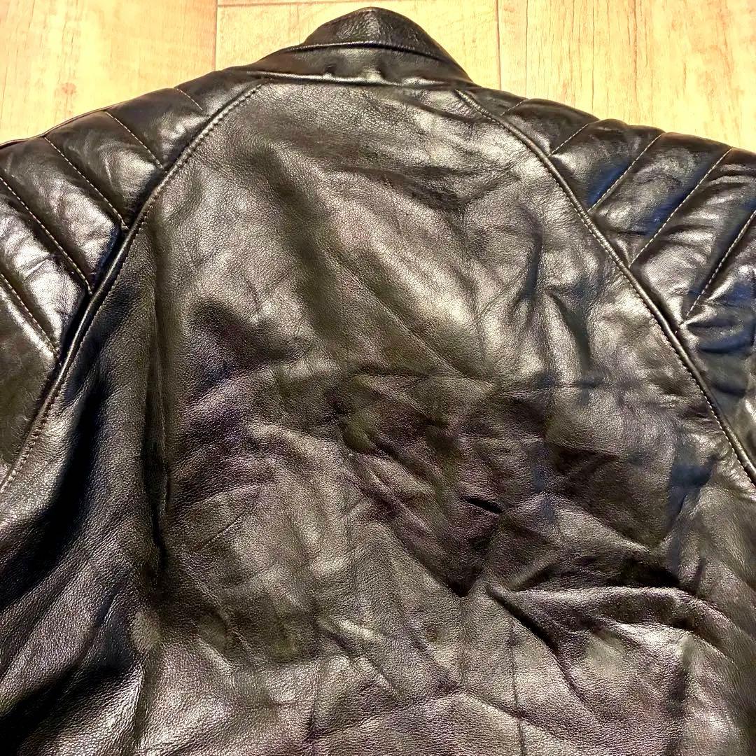 【70’s】Brimaco レザー シングルライダース 42 黒 カナダ製