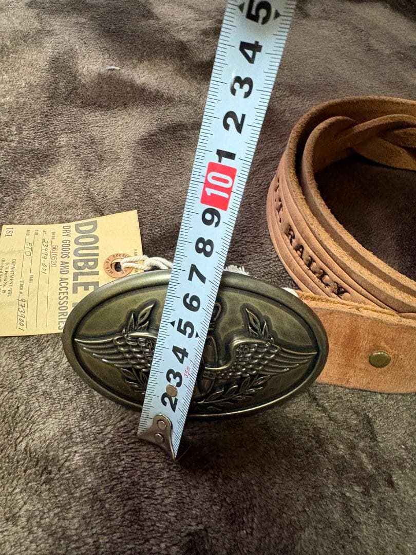 未使用☀️ DOUBLE RL エンブレム付きレザー編込み RR ラルフローレン