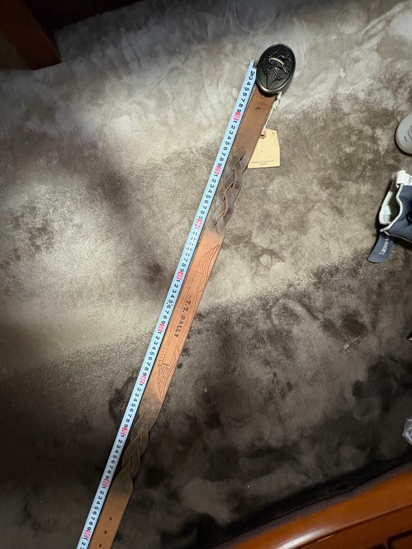 未使用☀️ DOUBLE RL エンブレム付きレザー編込み RR ラルフローレン