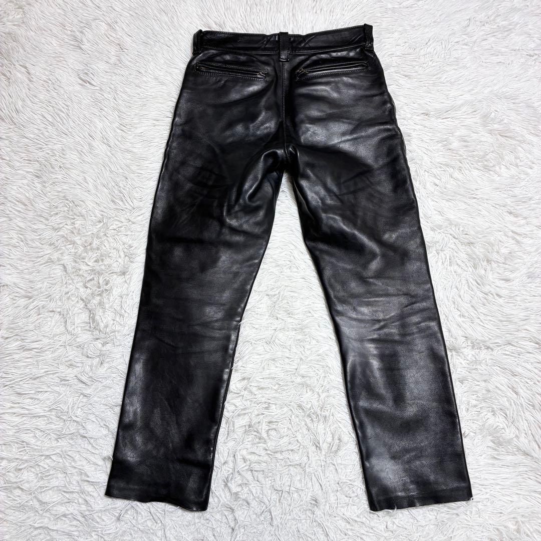 バンソン vanson レザーパンツ 34インチ XL 本革 牛皮 訳あり