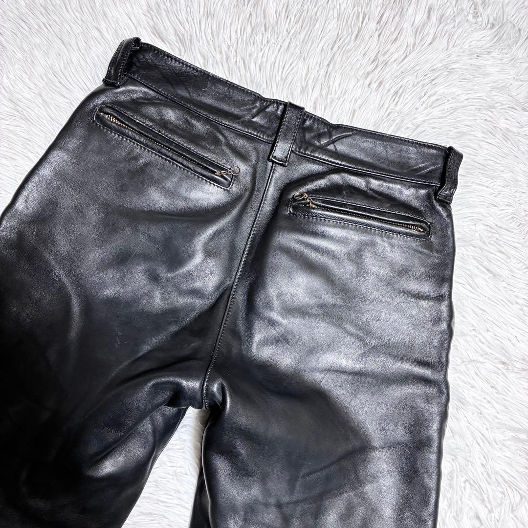 バンソン vanson レザーパンツ 34インチ XL 本革 牛皮 訳あり