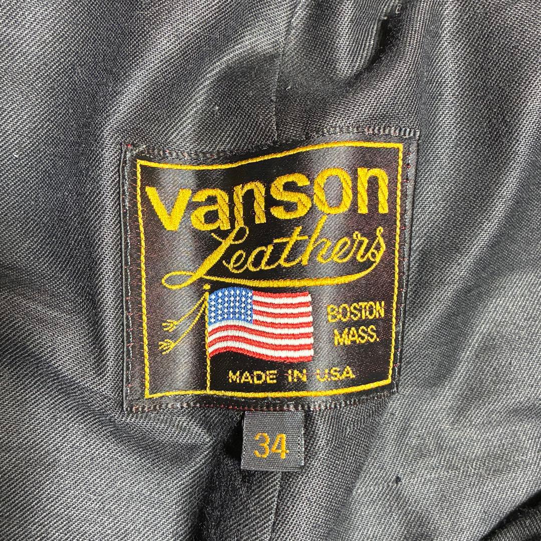 バンソン vanson レザーパンツ 34インチ XL 本革 牛皮 訳あり