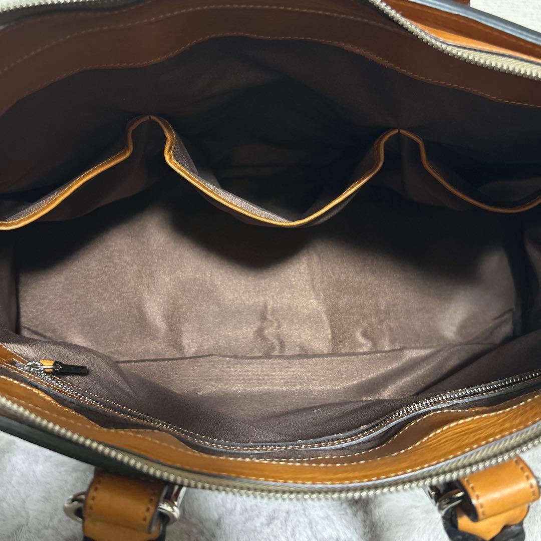 万双 マンソウ 双鞣和地 トートバッグ ビジネスバッグ