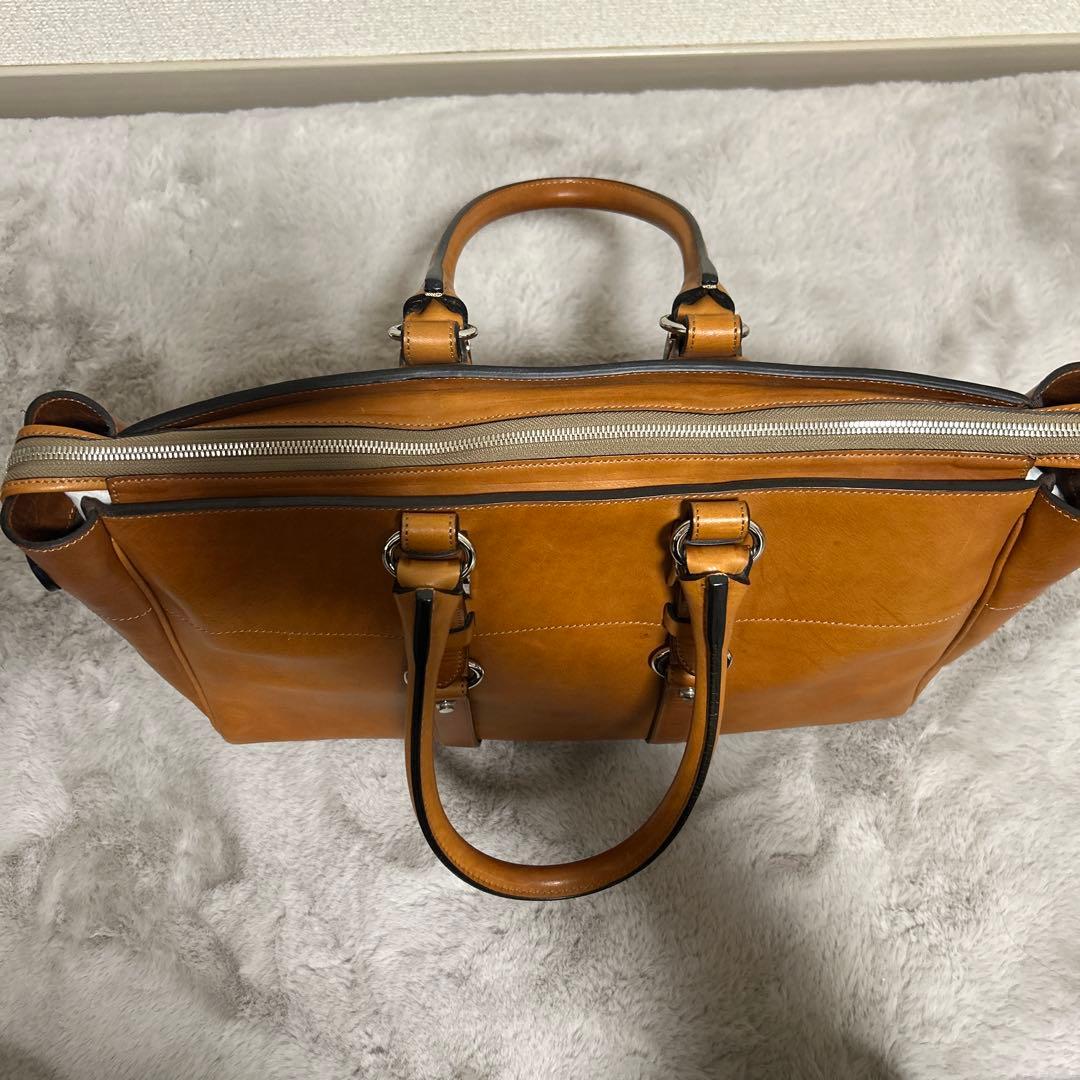 万双 マンソウ 双鞣和地 トートバッグ ビジネスバッグ