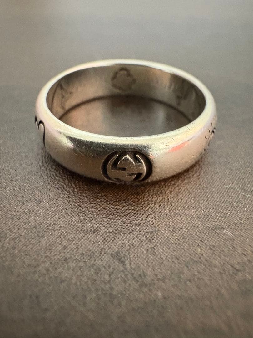 【あさ】GUCCI インターロッキングロゴ シルバーリング