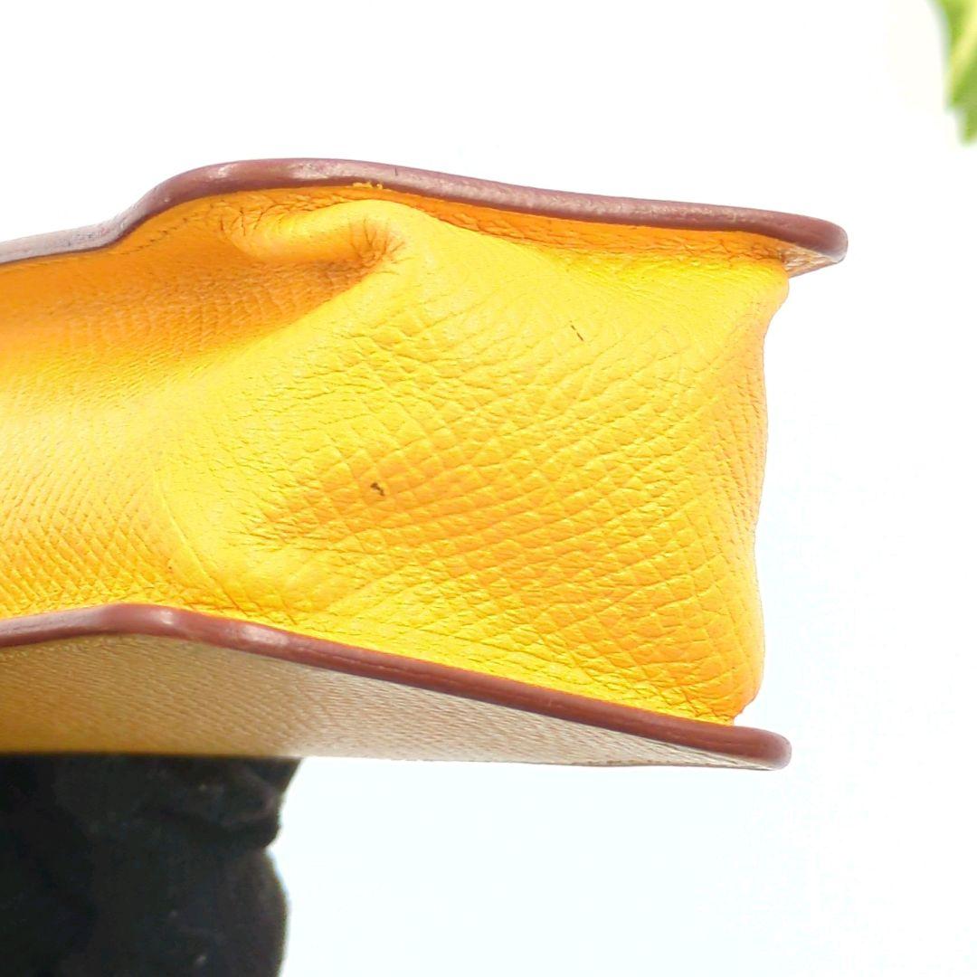 HERMÈS イエローレザー ペンケース　筆箱　C型刻印