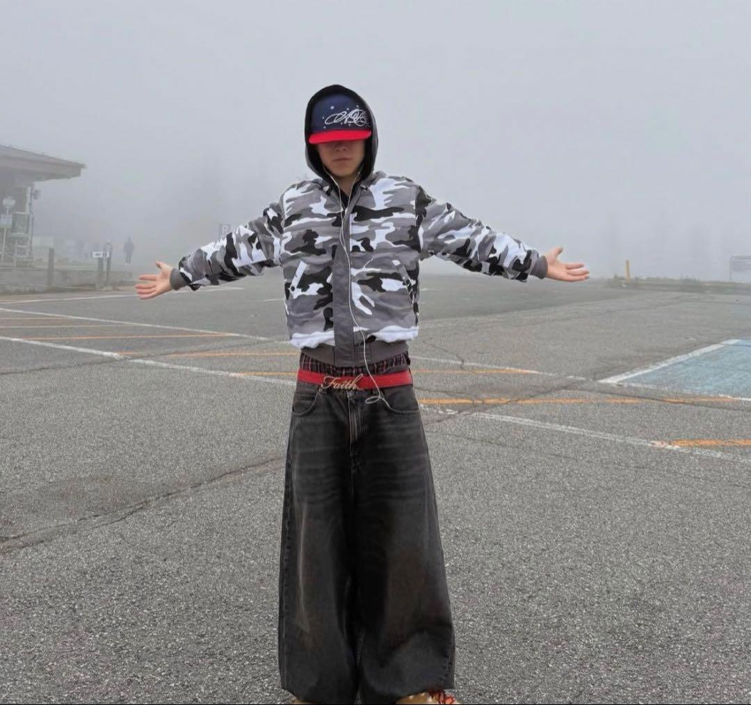 BELVET Camo Reversible MA-1 Jacket グレー