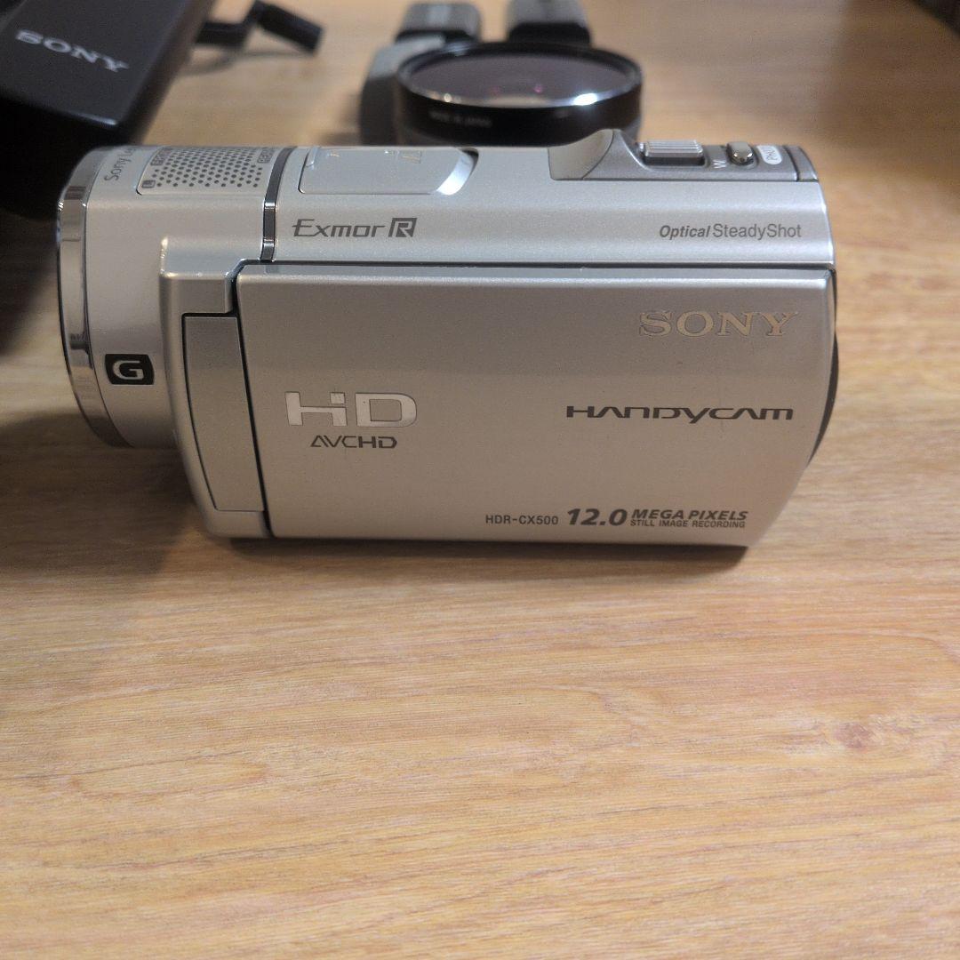 Sony Handycam HDR-CX500 本体 ワイドレンズ 三脚