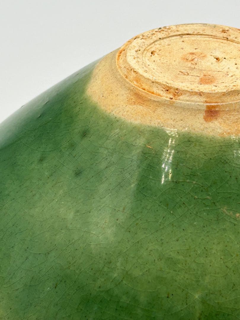 ★0030宋時代　吉州窯 緑釉鳳紋碗 磁器 ★天目茶碗 茶道具 茶器 唐物