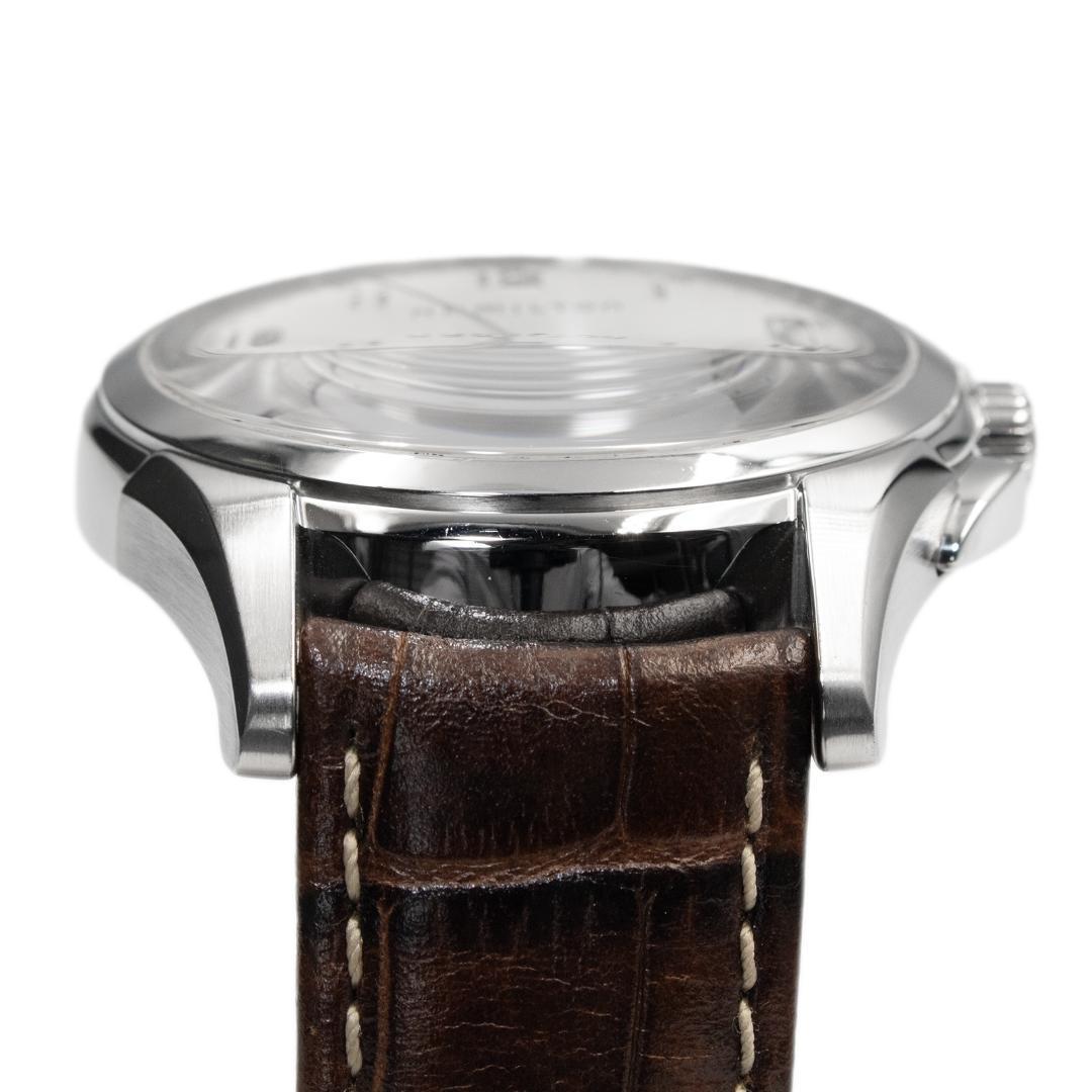 ハミルトン 腕時計 メンズ ジャズマスター シルバー 茶色 クロノグラフ ロゴ