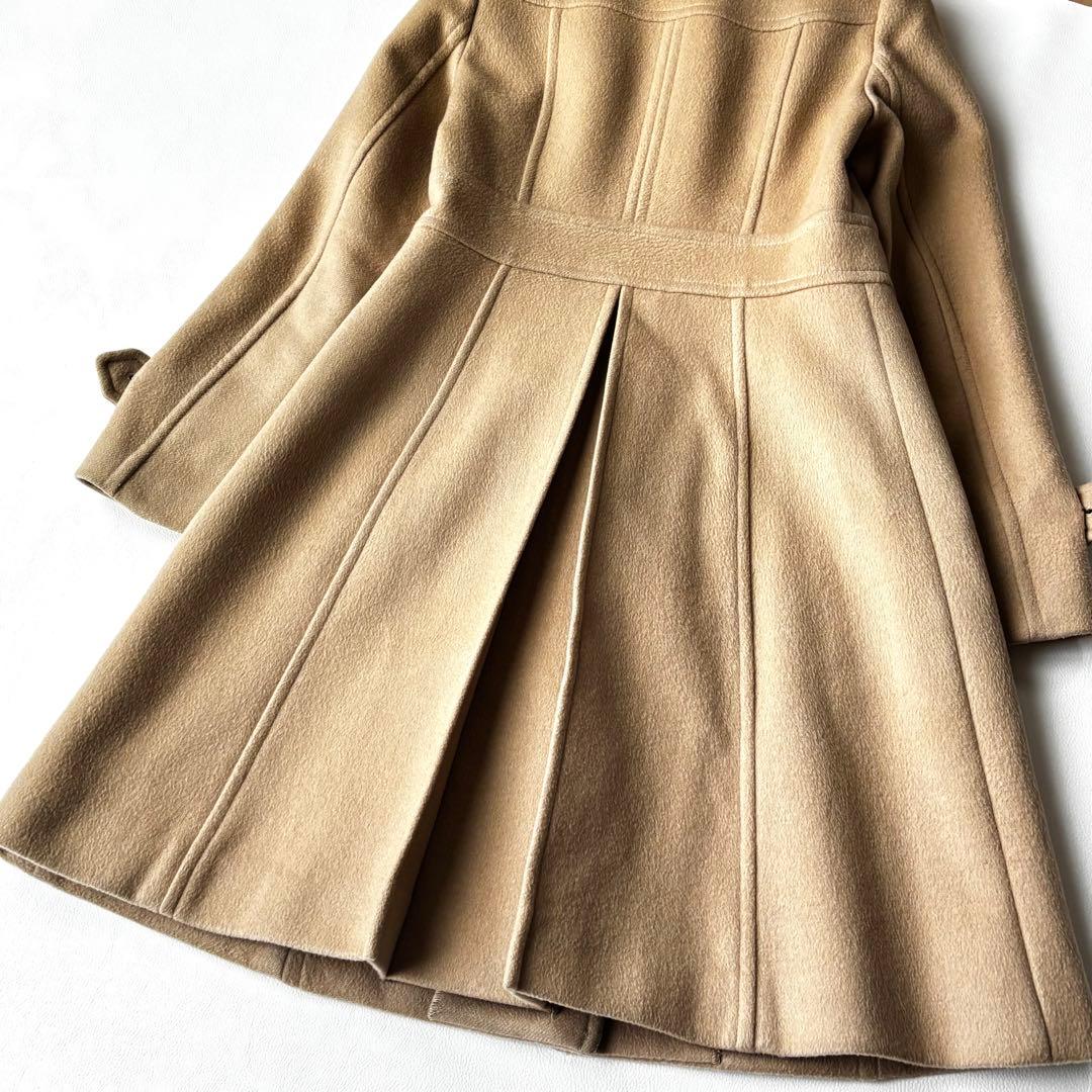 BLUE LABEL CRESTBRIDGE ロングコート　ウール混　ファー