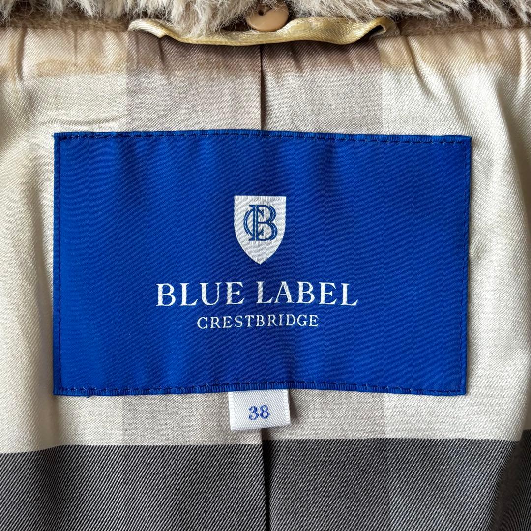 BLUE LABEL CRESTBRIDGE ロングコート　ウール混　ファー