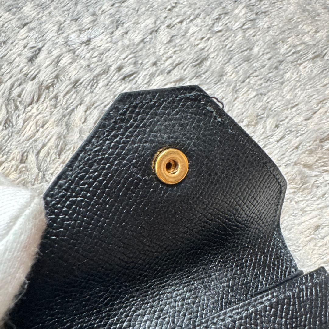 HERMES エルメス ケース 小銭入れ レザー ブラック