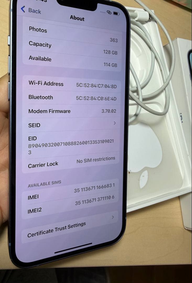 iPhone 14plusブルー 128GB simフリ