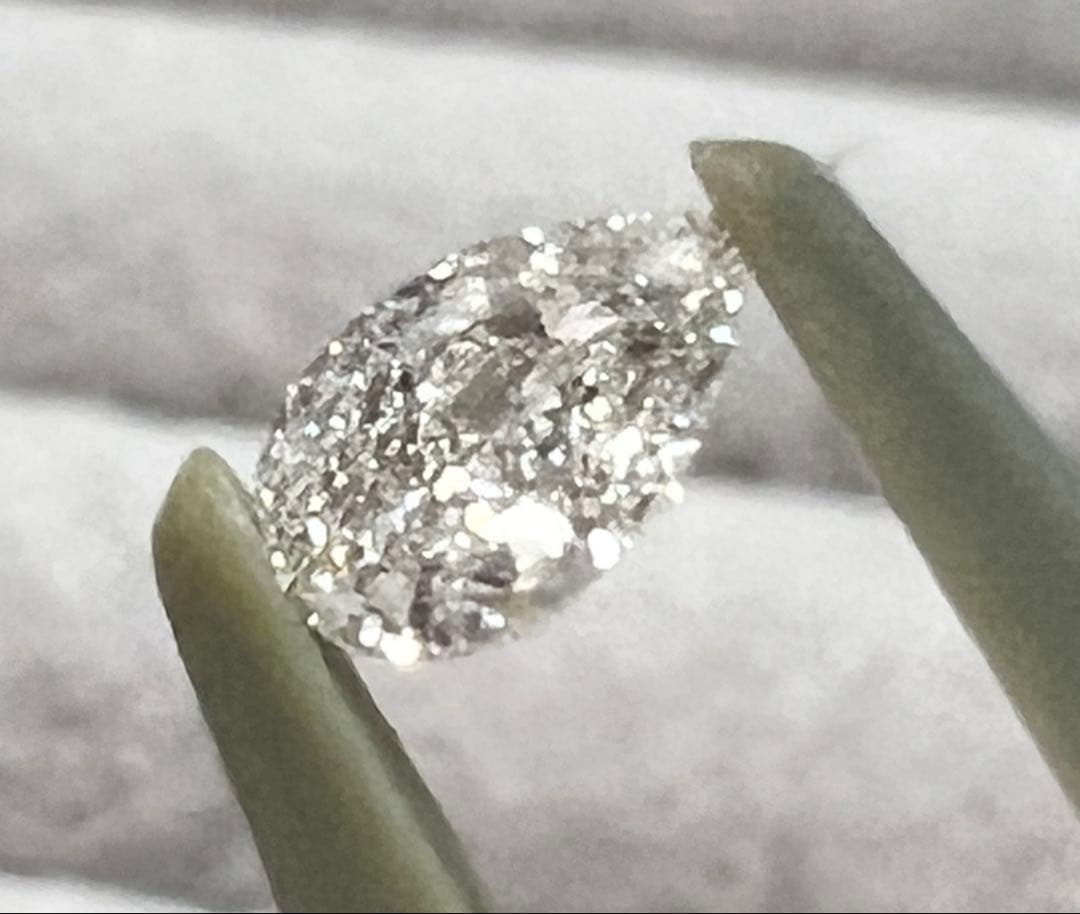 ♡Cham♡　天然ダイヤモンドルース　ペアシェイプ　2ピース