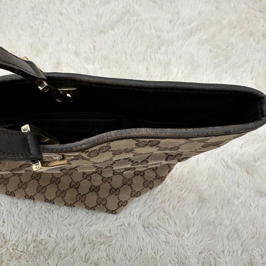 ✨美品✨グッチ　トートバッグ　GG柄　GGキャンバス　金具　キャンバス　ベージュ