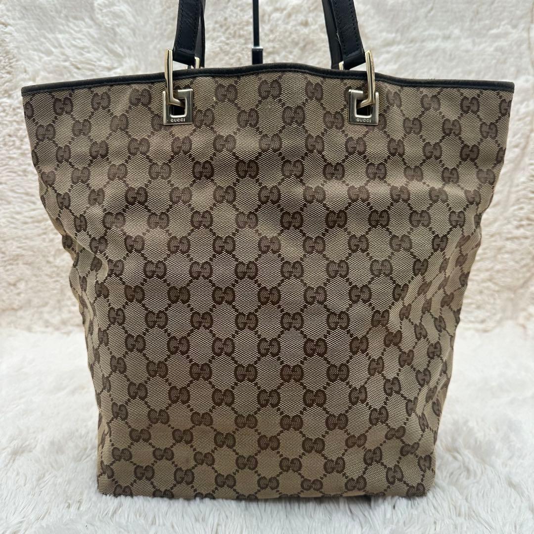 ✨美品✨グッチ　トートバッグ　GG柄　GGキャンバス　金具　キャンバス　ベージュ