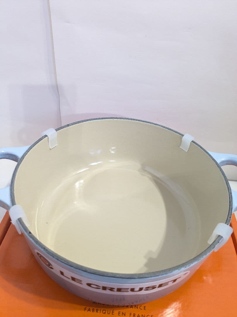 【未使用】ル・クルーゼ　ココット・ロンド　コースタルブルー　18cm