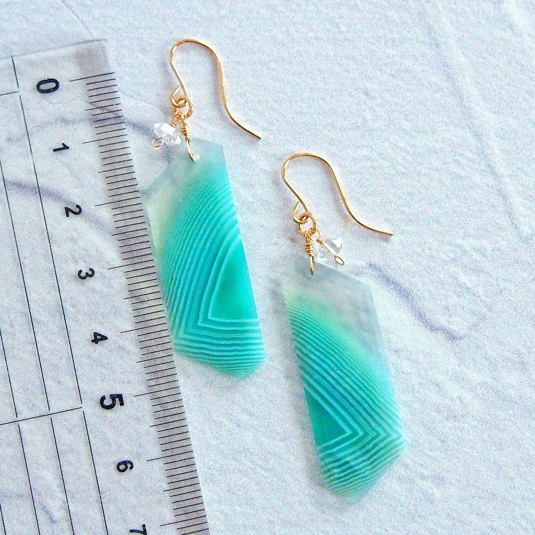 Kaya様　グリーンバンデッドオニキス　チャーム　14kgf　他4点