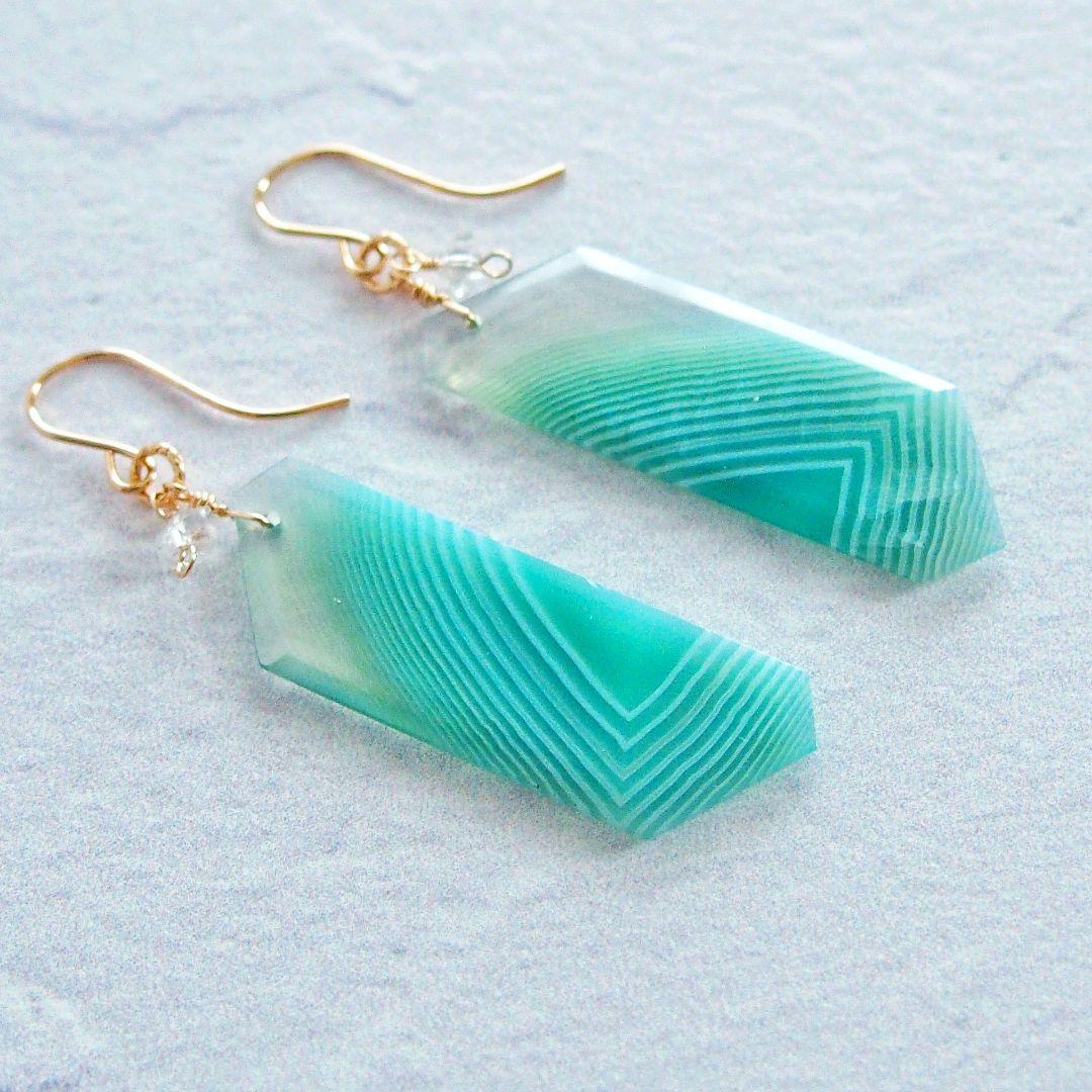 Kaya様　グリーンバンデッドオニキス　チャーム　14kgf　他4点