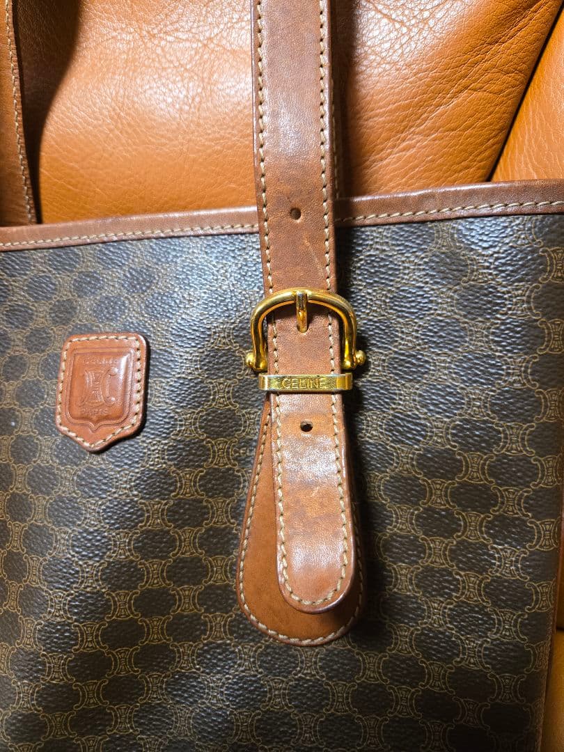 CELINE　セリーヌ　ブラウン　マカダム　トートバッグ　バケツ型