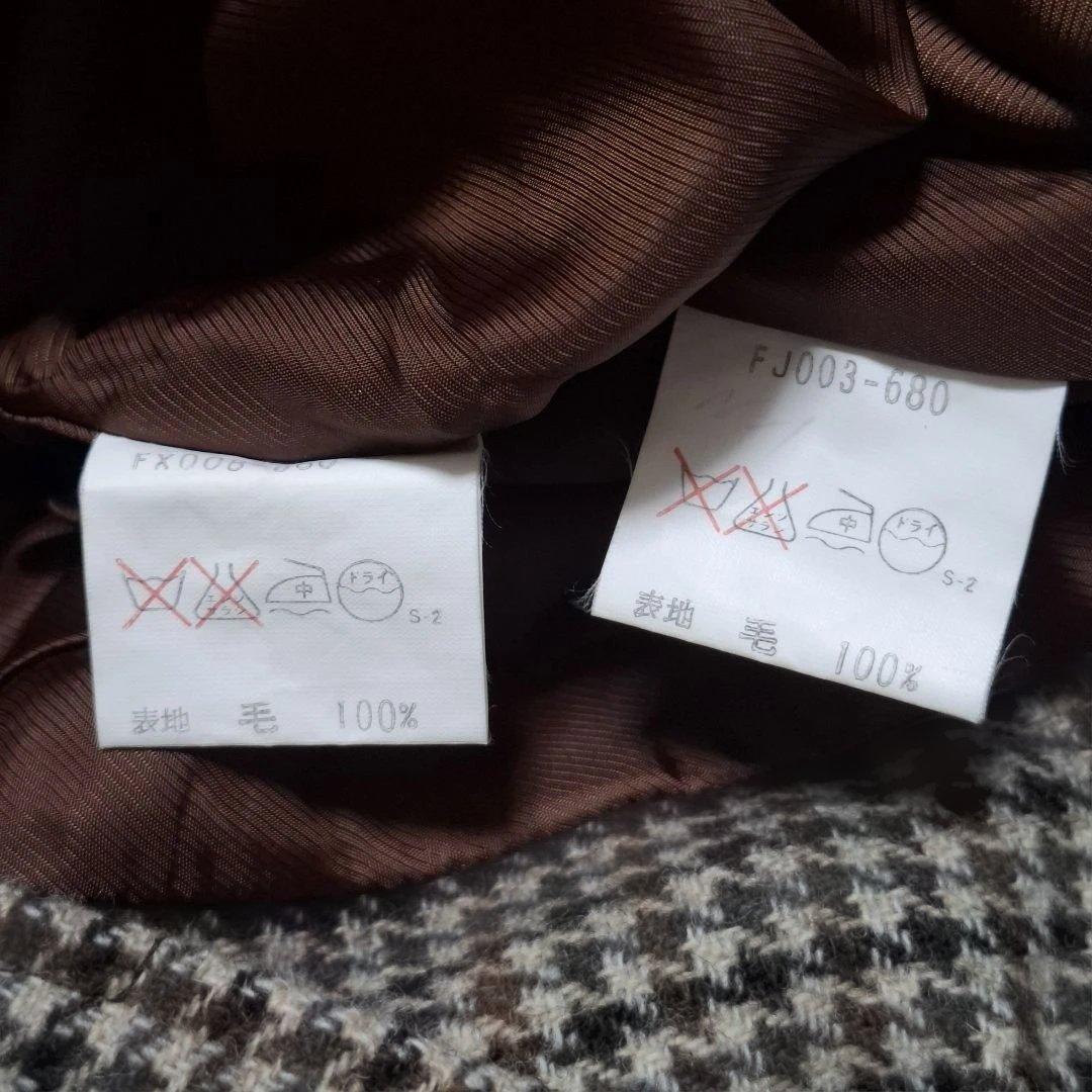 BURBERRYS　セットアップ　千鳥柄　Sサイズ　ブラウン　スカートスーツ