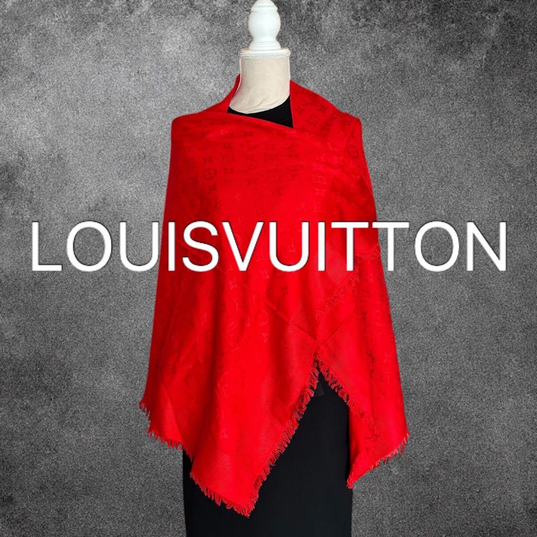 シルク混 ルイヴィトン ストール スカーフ モノグラム LOUISVUITTON