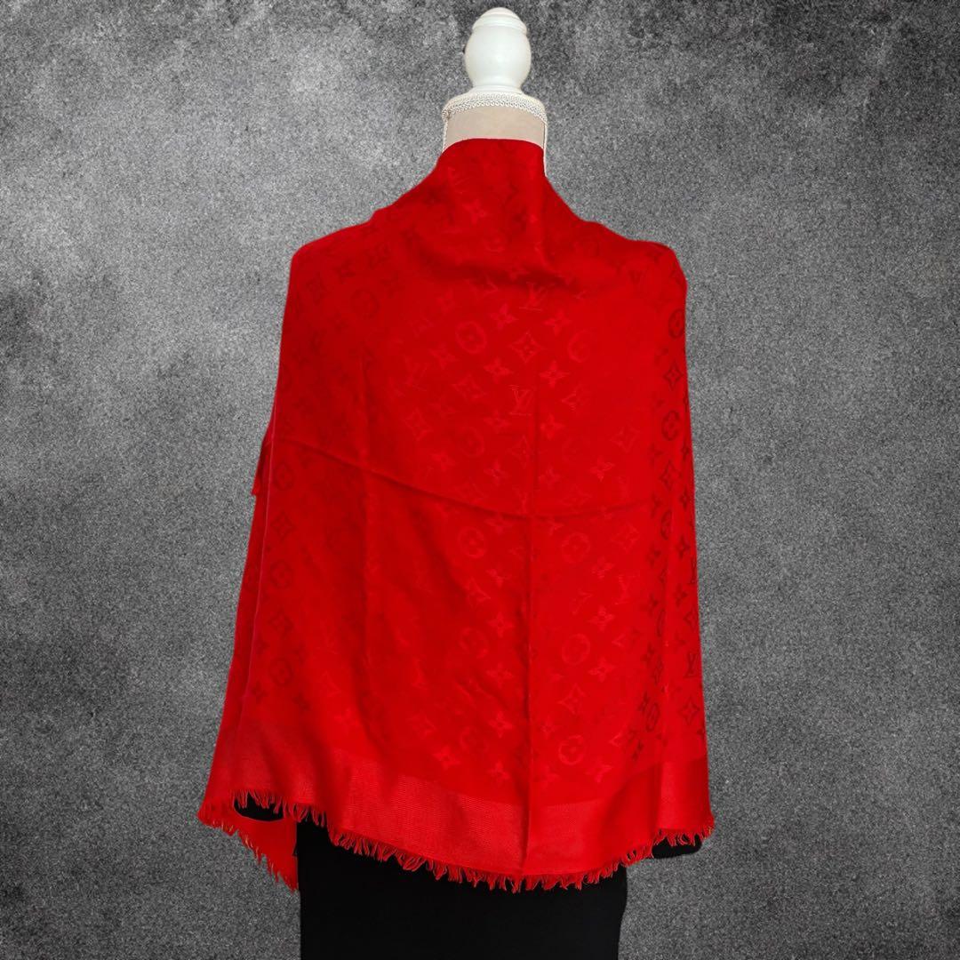 シルク混 ルイヴィトン ストール スカーフ モノグラム LOUISVUITTON