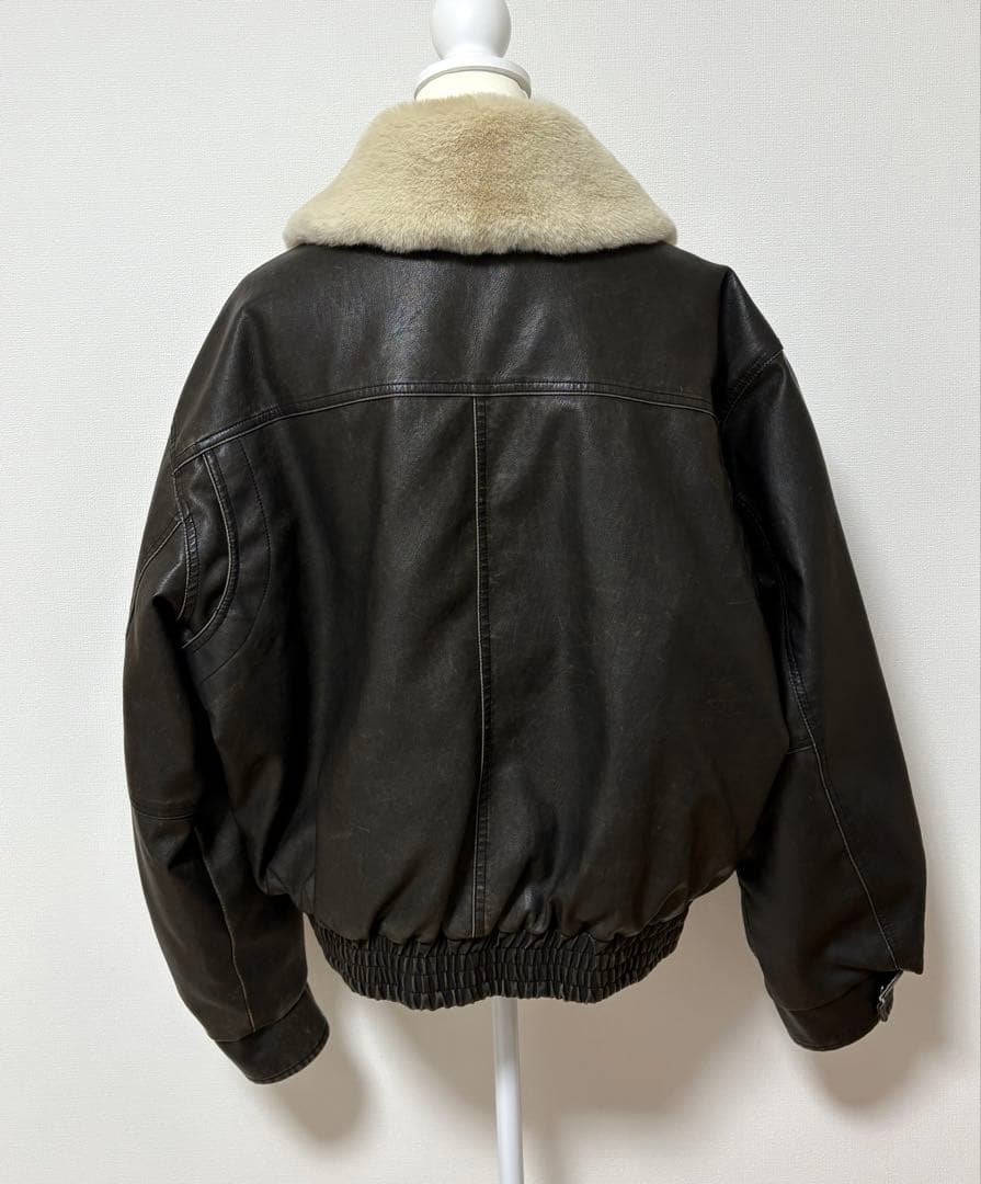 SLY ヴィンテージ フェイクレザー ショートブルゾン