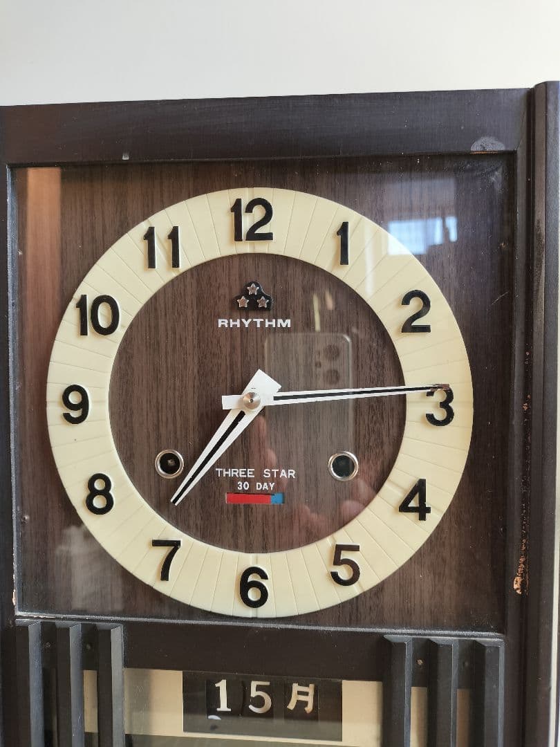 RHYTHM THREE STAR 掛時計 30日巻き