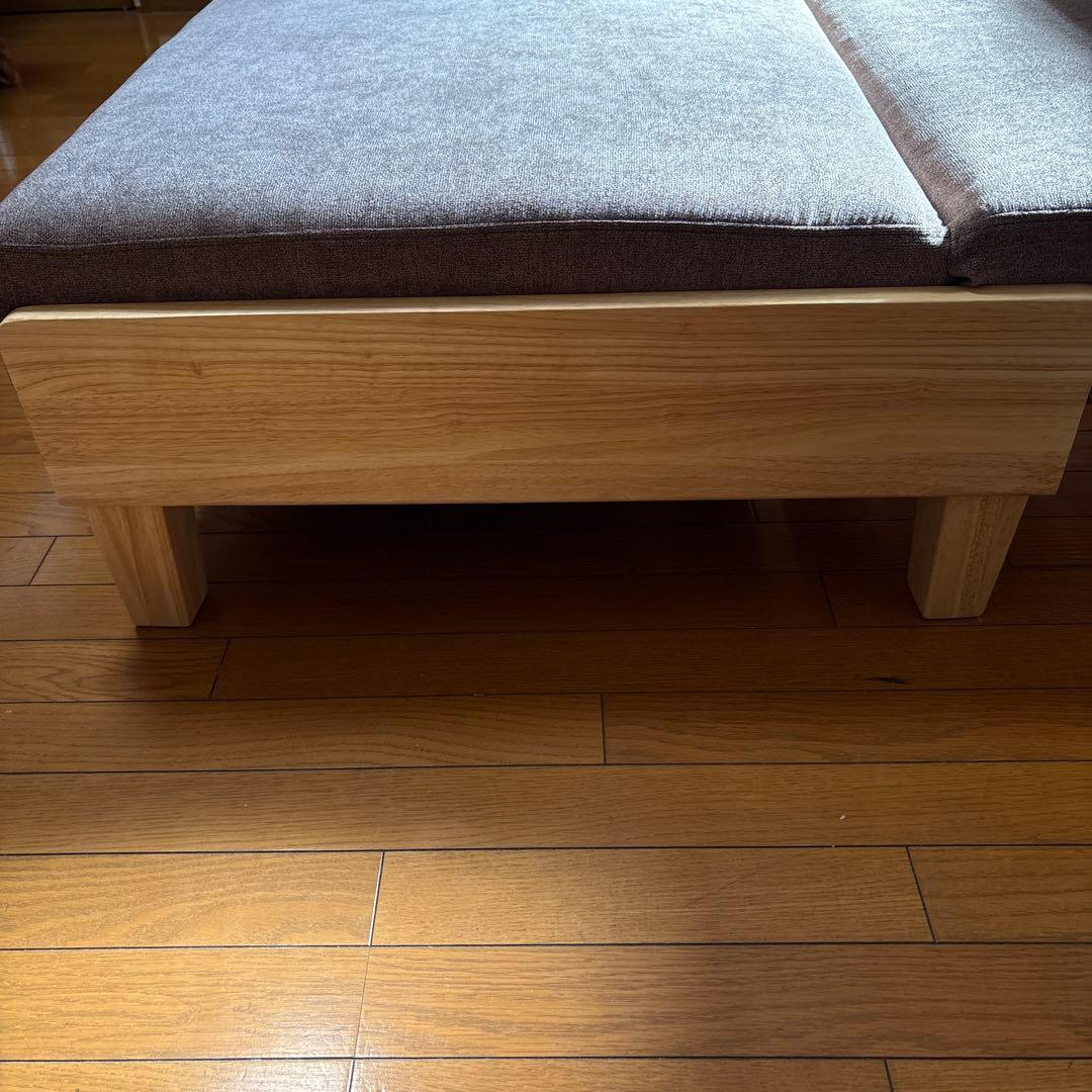 高級ソファベッド セパレート 自然木目調 ココアブラウン