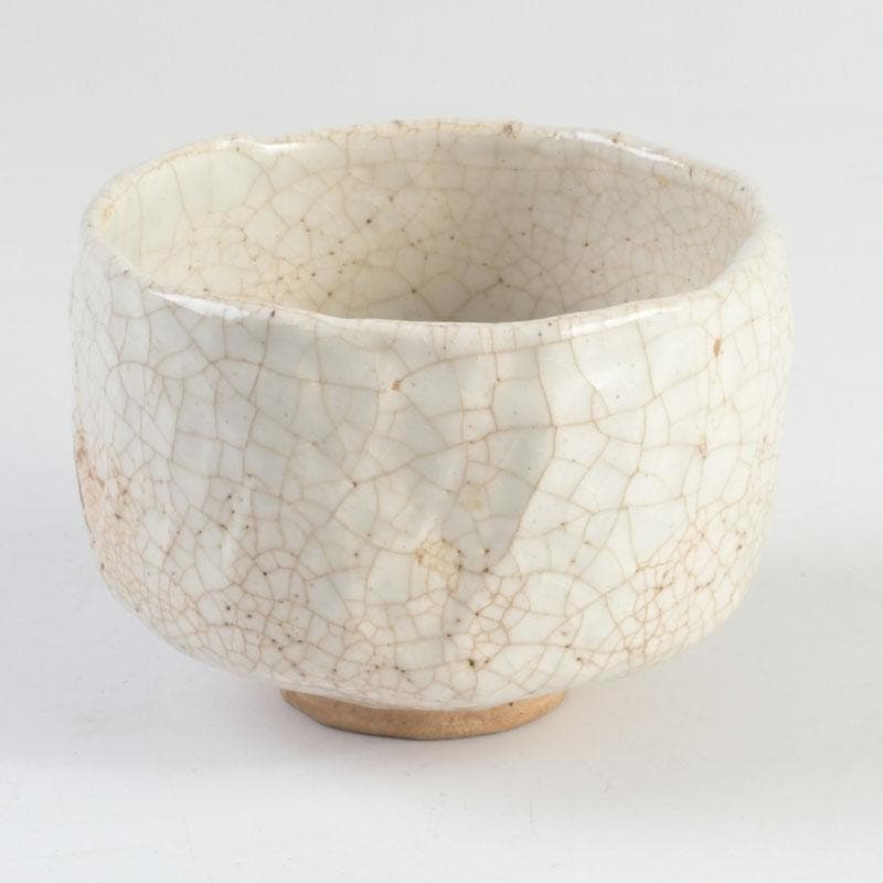 茶道具　志野焼　加藤麦岱作　茶碗　共布共箱　V　9427