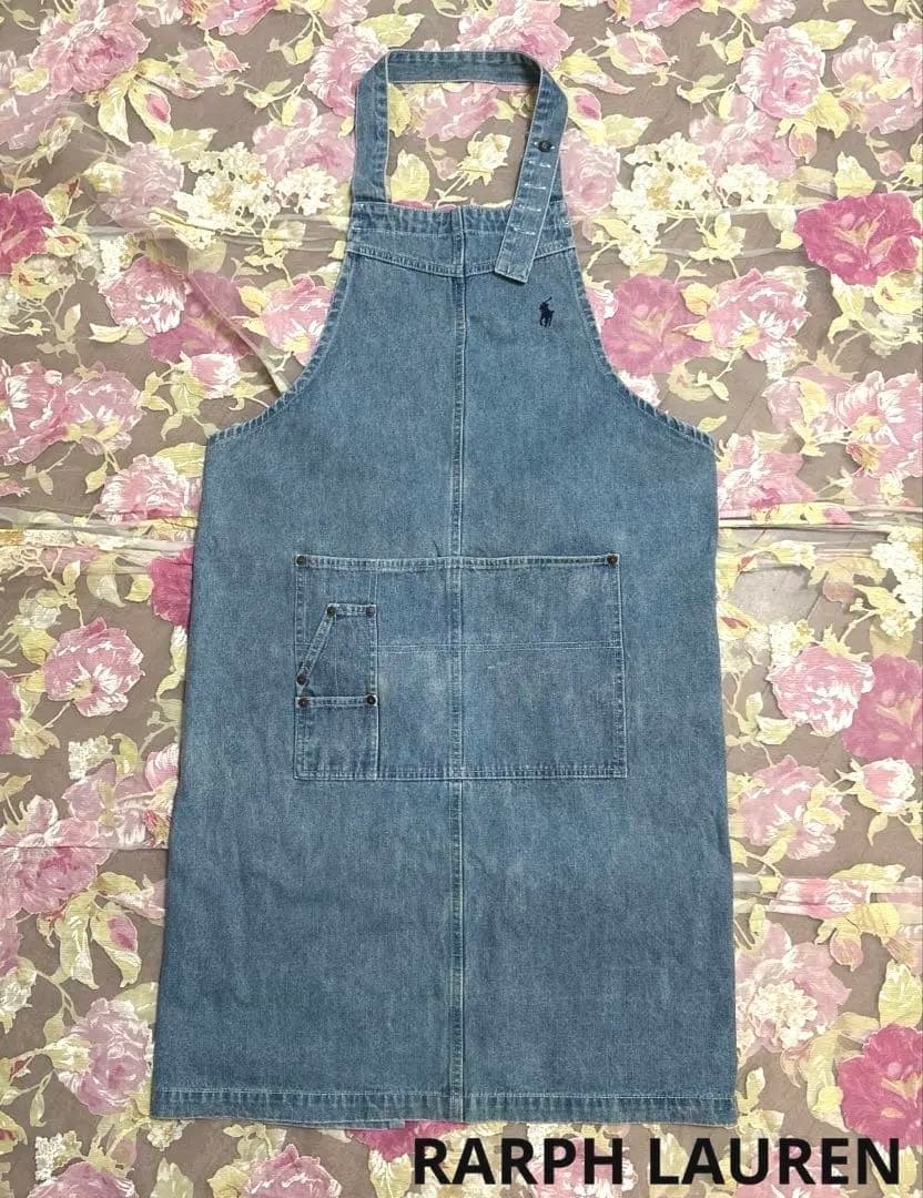 美品 RARPH LAUREN ラルフローレン デニム エプロン
