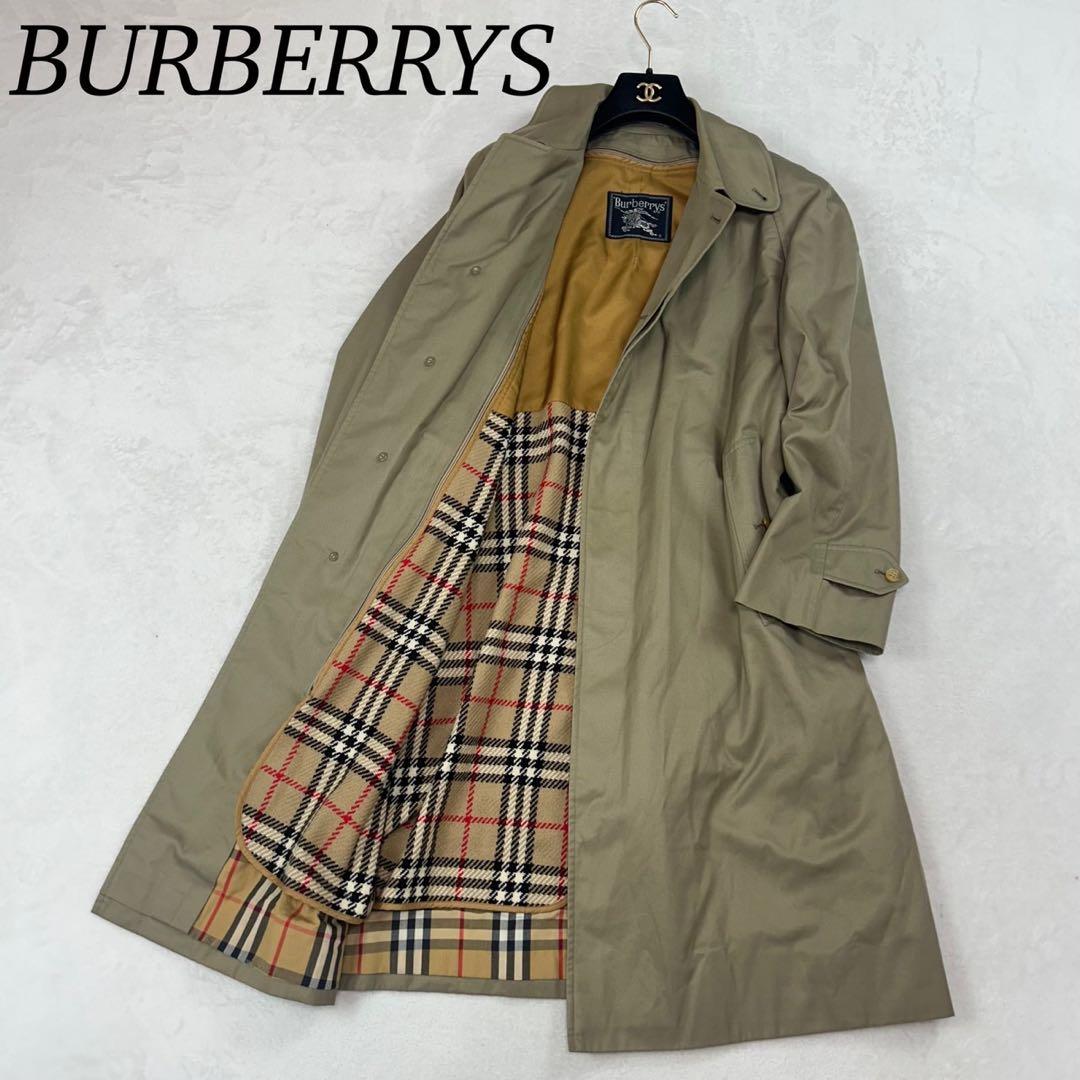 J501 美品 M バーバリー ライナー付き ステンカラーコート メンズ