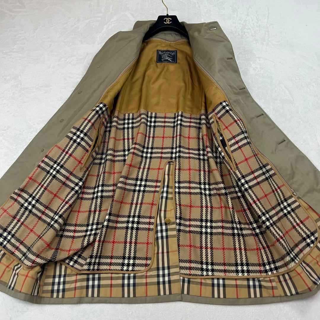 J501 美品 M バーバリー ライナー付き ステンカラーコート メンズ