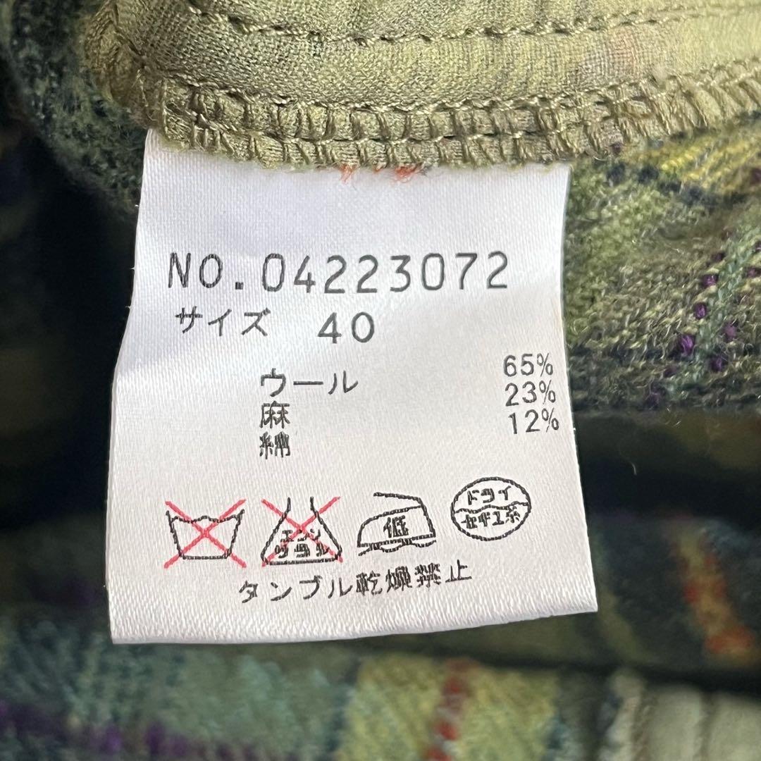 マツオインターナショナル キューブキューブ ロングジャケットコート チェック柄