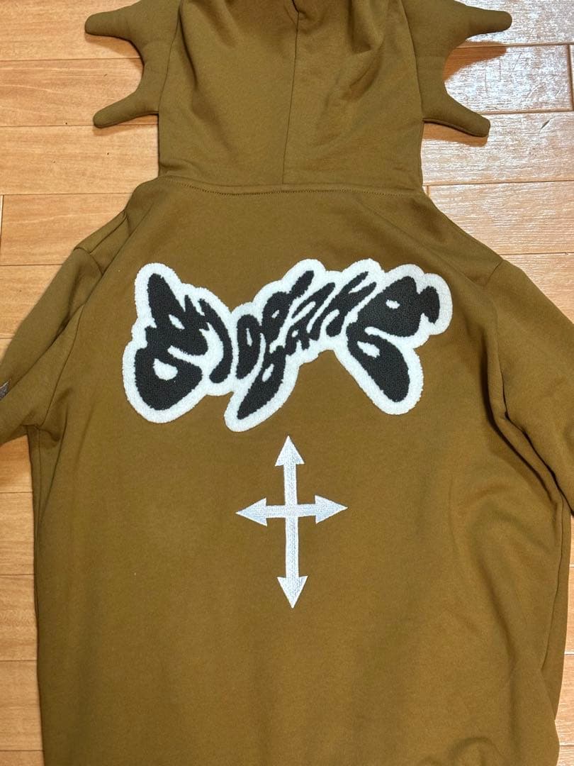 100%正規品 GloGang ブラウンフルジップパーカー