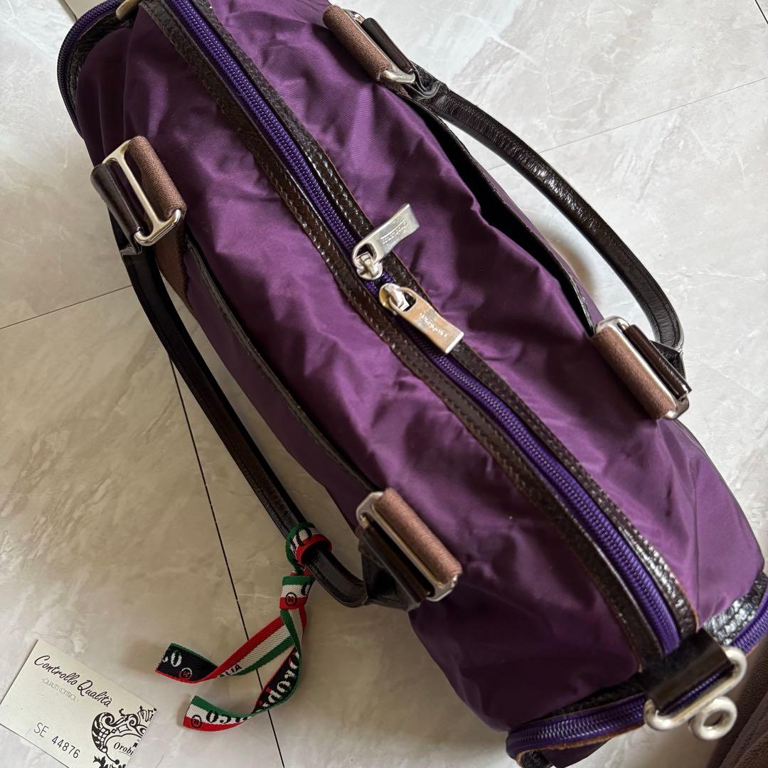 Orobianco オロビアンコ 2WAY ボストンバッグ 紫 美品