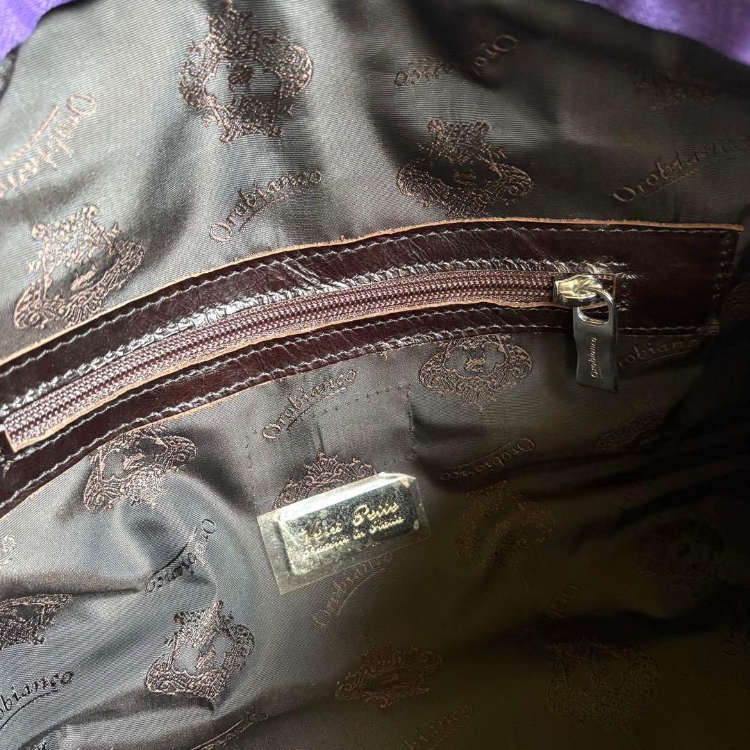 Orobianco オロビアンコ 2WAY ボストンバッグ 紫 美品