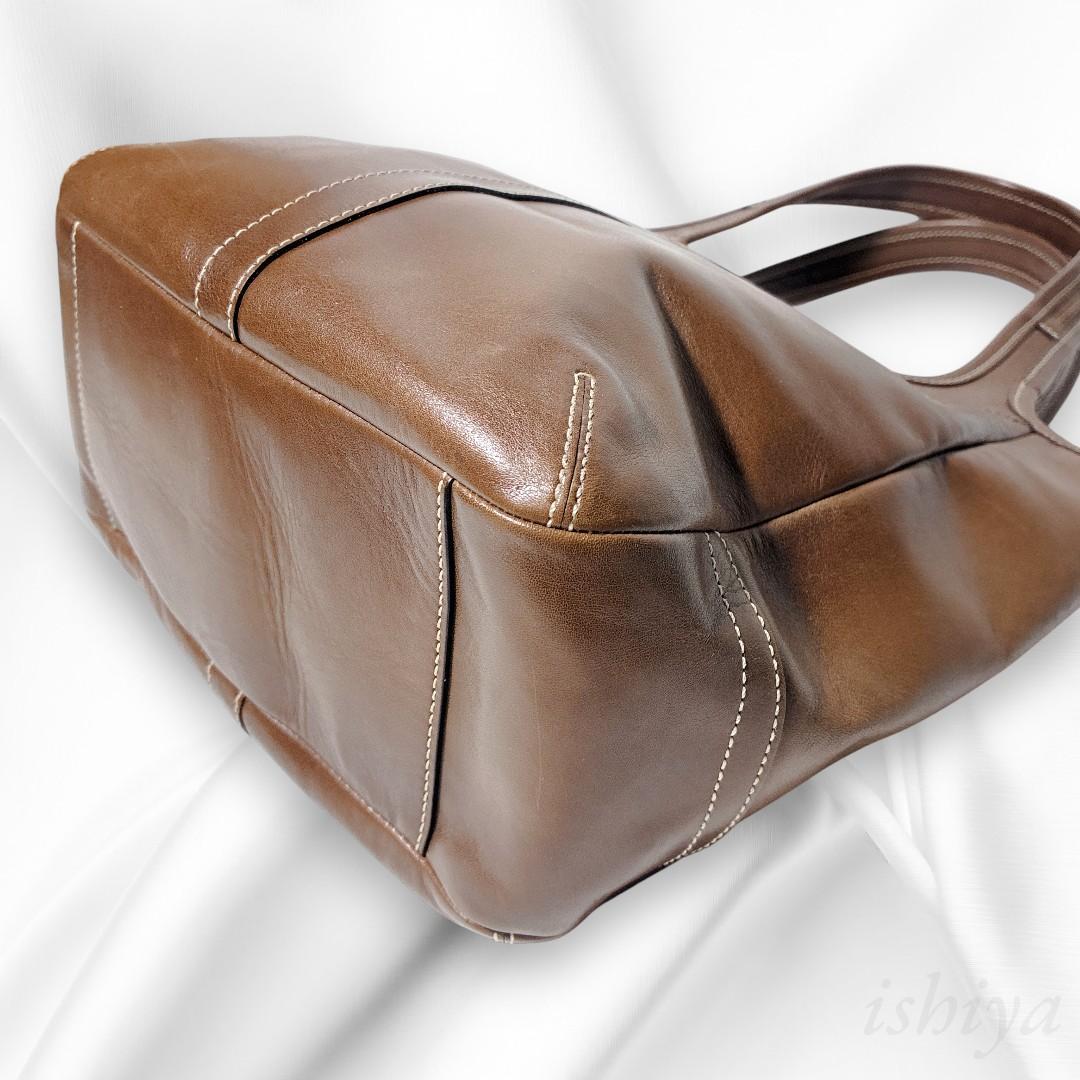 【希少・美品】オールドコーチ ショルダーバッグ　ブラウン　レザー　トートバッグ