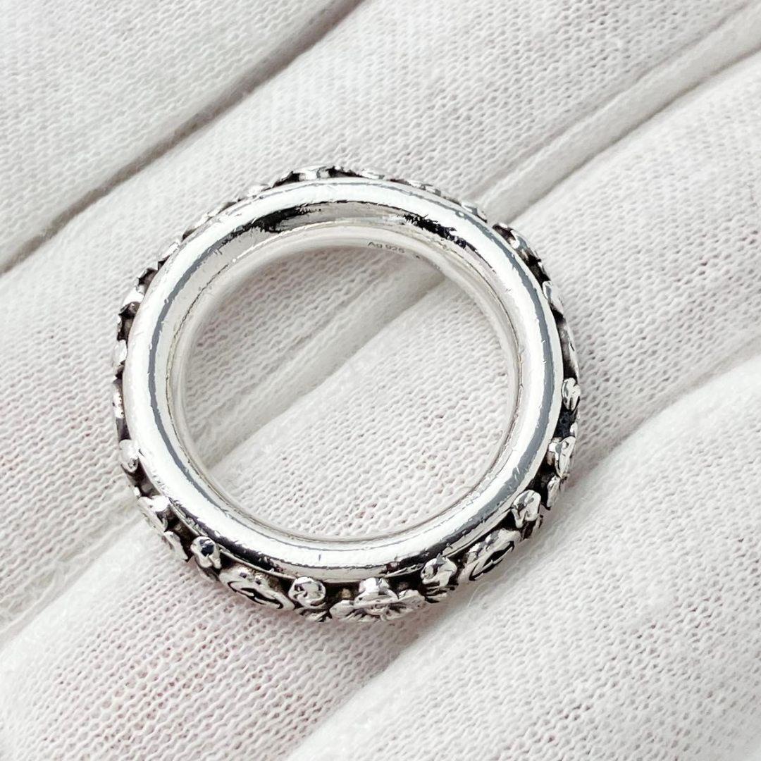 グッチ GUCCI 925 フラワーモチーフ リング 指輪 シルバー D22